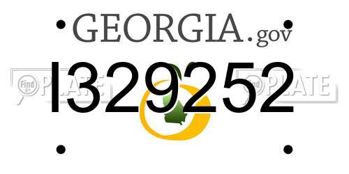 I329252 Georgia License Plate