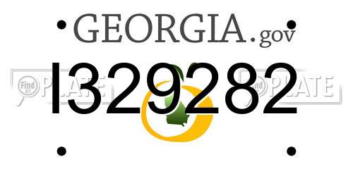 I329282 Georgia License Plate