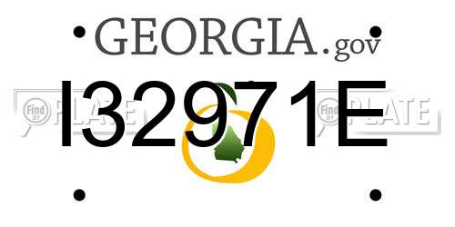 I32971E Georgia License Plate