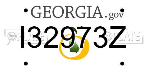 I32973Z Georgia License Plate