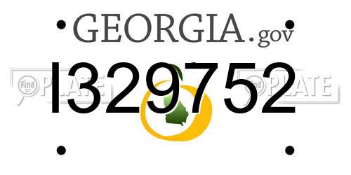 I329752 Georgia License Plate