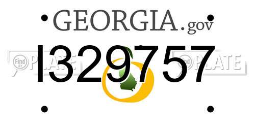 I329757 Georgia License Plate