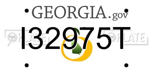 I32975T Georgia License Plate
