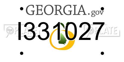 I331027 Georgia License Plate