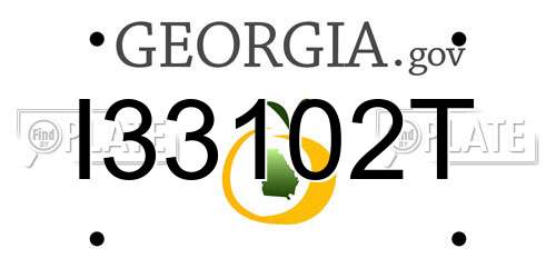 I33102T Georgia License Plate