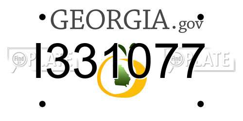 I331077 Georgia License Plate