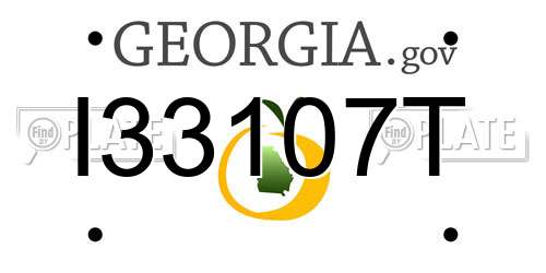 I33107T Georgia License Plate