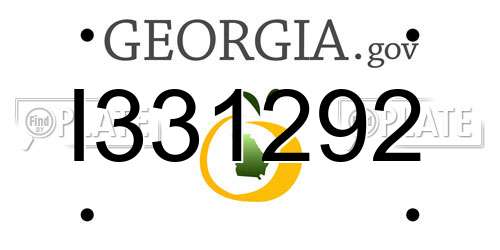 I331292 Georgia License Plate