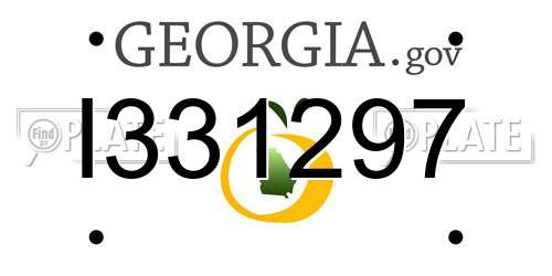 I331297 Georgia License Plate