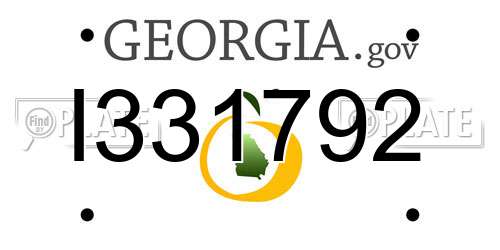 I331792 Georgia License Plate