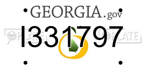 I331797 Georgia License Plate