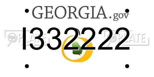 I332222 Georgia License Plate