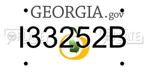 I33252B Georgia License Plate