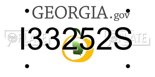 I33252S Georgia License Plate