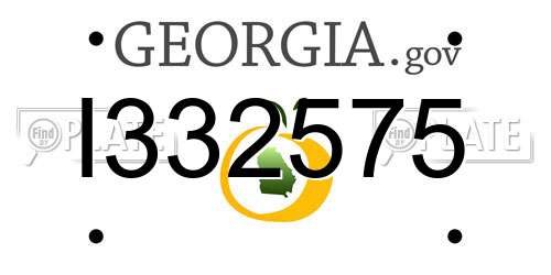 I332575 Georgia License Plate