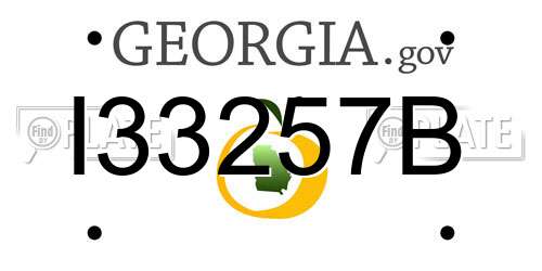 I33257B Georgia License Plate