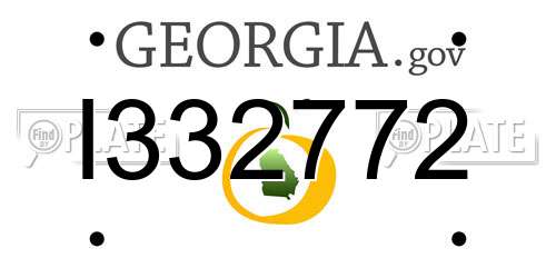 I332772 Georgia License Plate