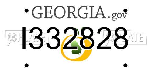 I332828 Georgia License Plate
