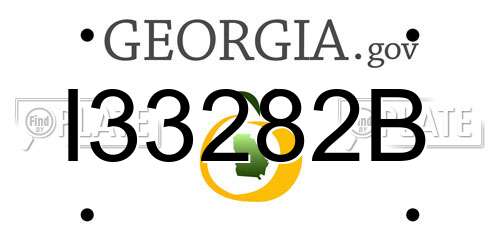 I33282B Georgia License Plate