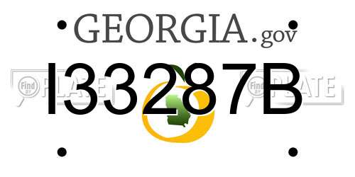 I33287B Georgia License Plate