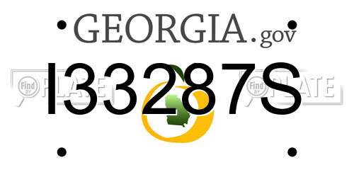 I33287S Georgia License Plate