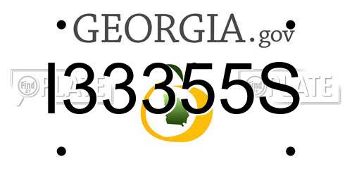 I33355S Georgia License Plate