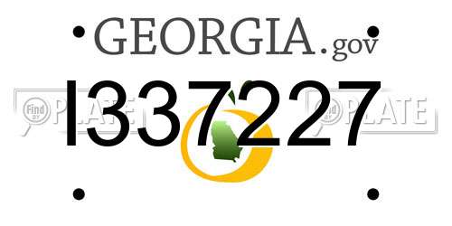 I337227 Georgia License Plate