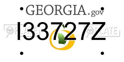 I33727Z Georgia License Plate