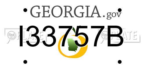 I33757B Georgia License Plate