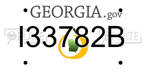 I33782B Georgia License Plate