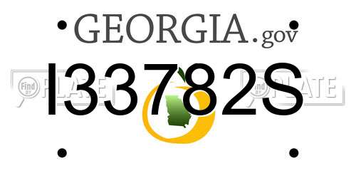I33782S Georgia License Plate