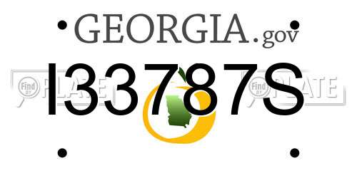 I33787S Georgia License Plate