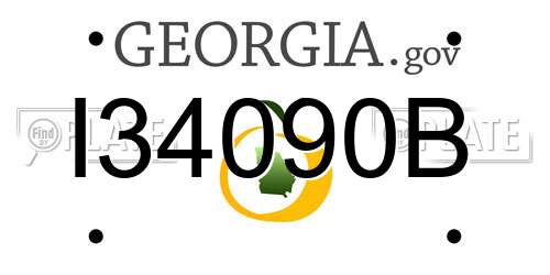 I34090B Georgia License Plate