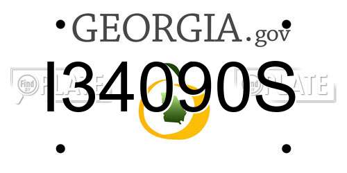 I34090S Georgia License Plate