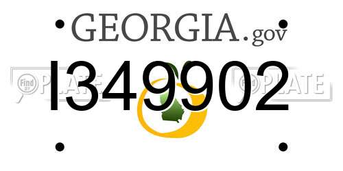 I349902 Georgia License Plate