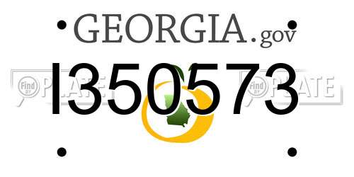 I350573 Georgia License Plate