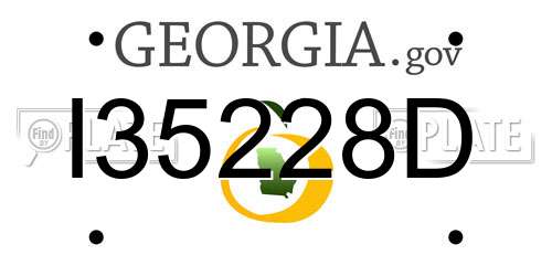 I35228D Georgia License Plate