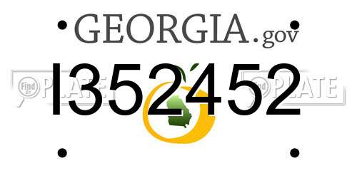 I352452 Georgia License Plate