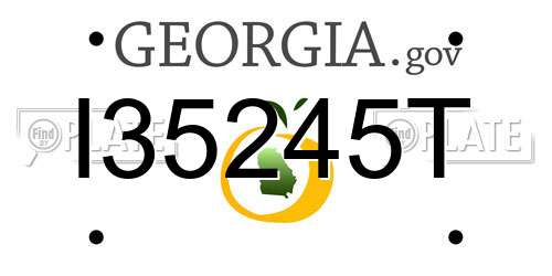 I35245T Georgia License Plate