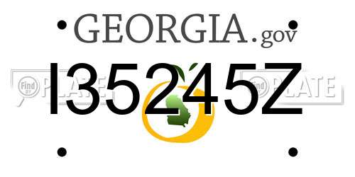 I35245Z Georgia License Plate