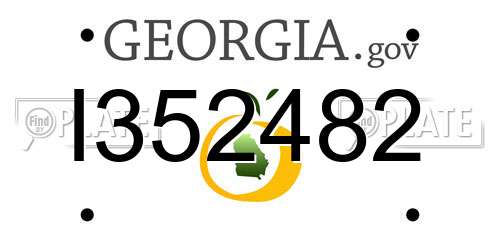 I352482 Georgia License Plate
