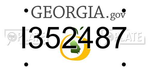 I352487 Georgia License Plate