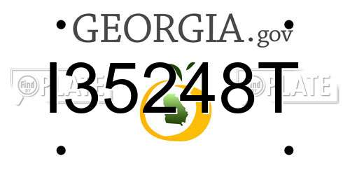 I35248T Georgia License Plate