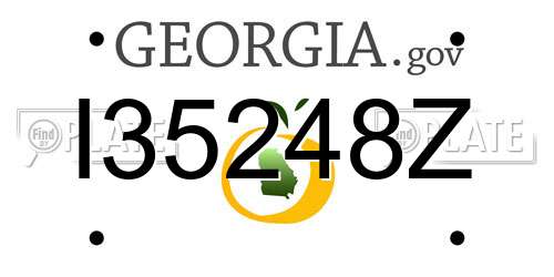 I35248Z Georgia License Plate
