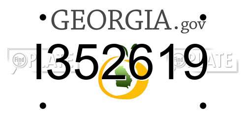 I352619 Georgia License Plate