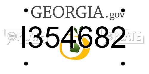 I354682 Georgia License Plate