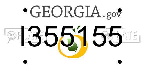 I355155 Georgia License Plate