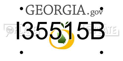 I35515B Georgia License Plate