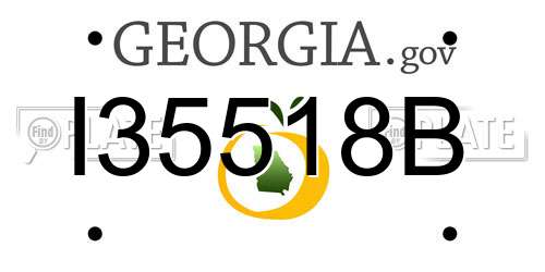 I35518B Georgia License Plate