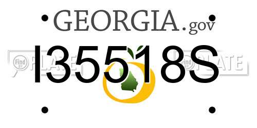 I35518S Georgia License Plate